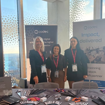 Stephanie Conville, Christina Matier and Ellen McGeown at UCISA Paced25 representing Codec